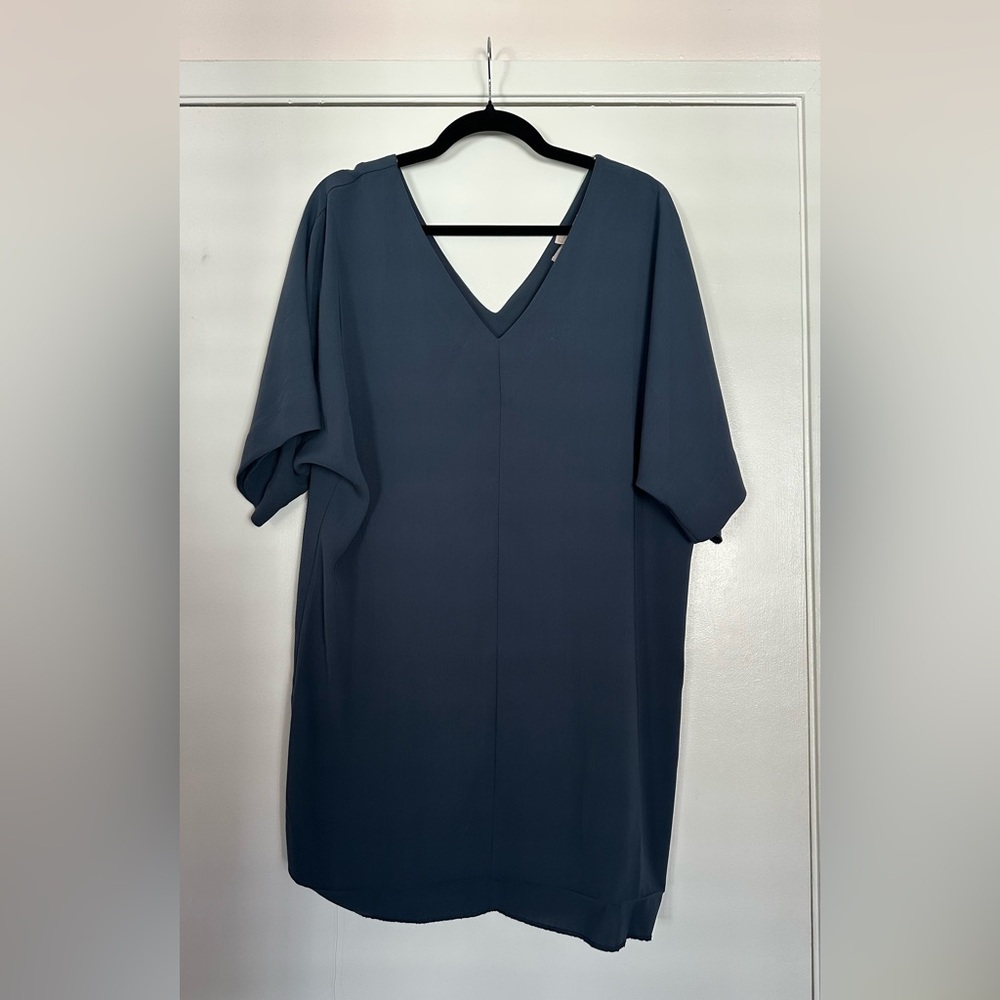 Forever 21 Dark Slate Blue V-Neck Shift Dress Tunic – Size S